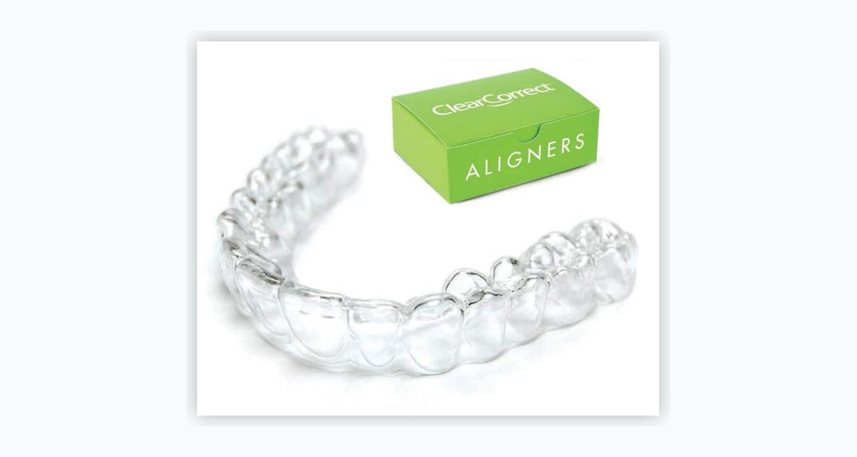 ClearCorrect aligner and product box